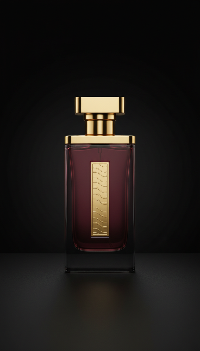 Crimson Pulse spicy fragrance bottle